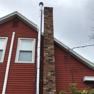 Wood stove chimney installation Connecticut.