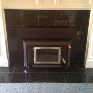 Wood stove insert installation Connecticut.