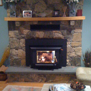 Wood stove insert installation Connecticut.